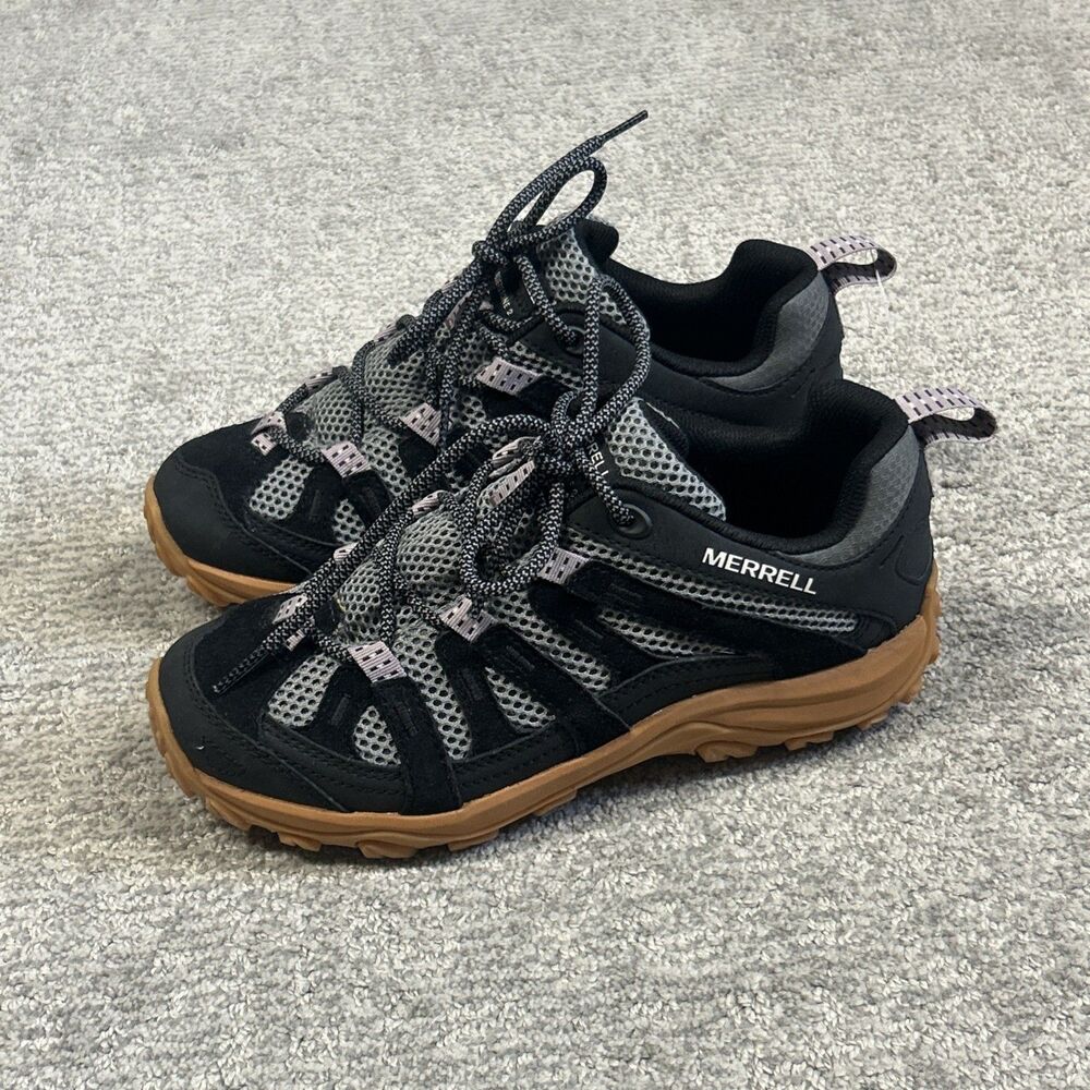 Merrell Alverstone 2 Trail Shoes Womens 7 Black Gray Hiking Vibram Sample